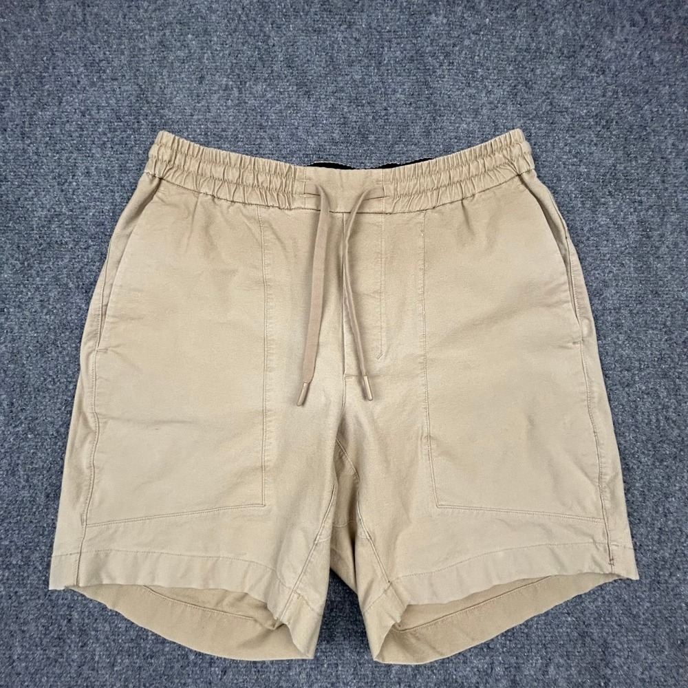 Lululemon Lab Shorts Mens Medium Khaki Tan Gorpcore Utilitarian Drawstring 7"